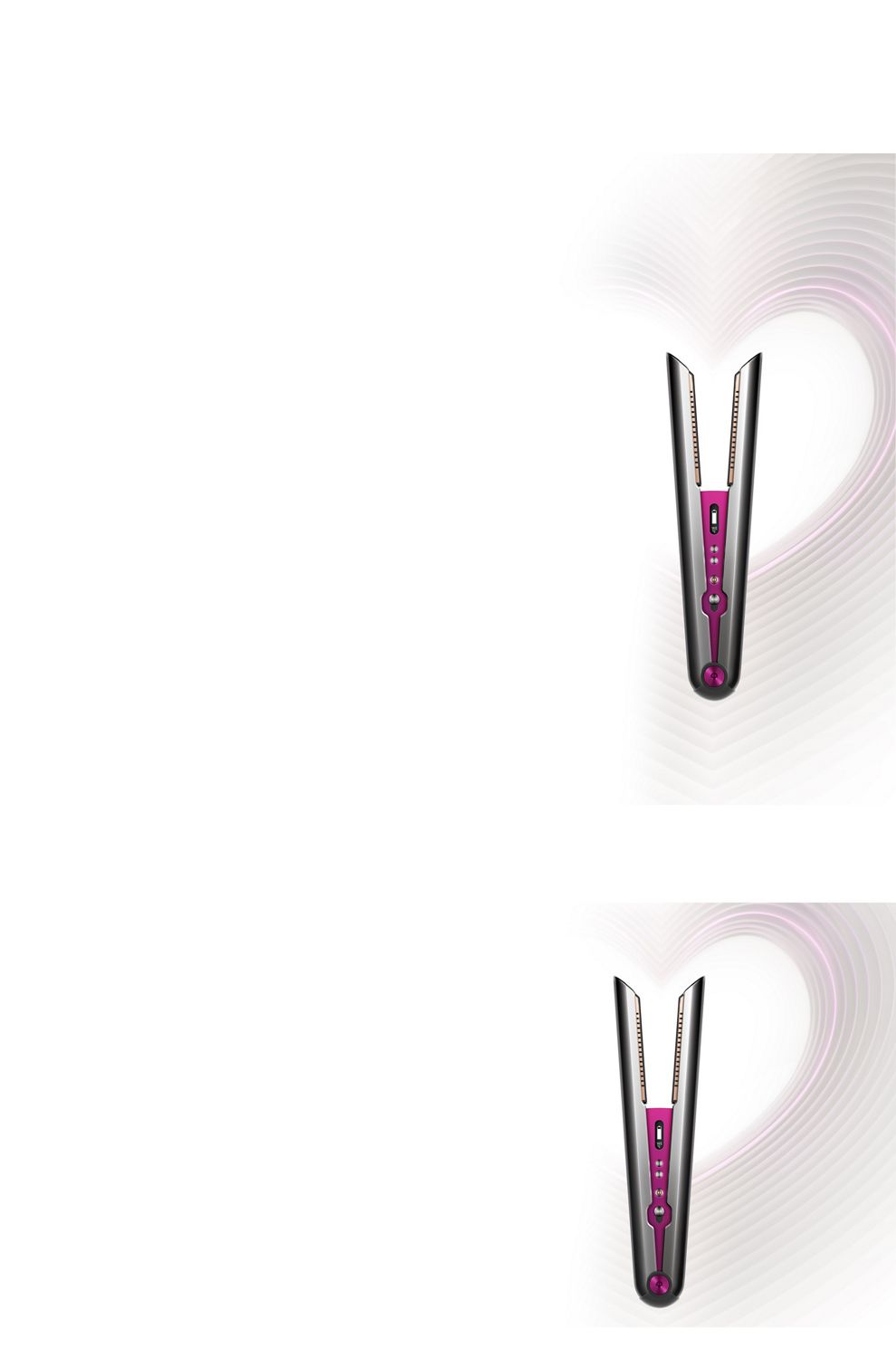 Lisseur Dyson Corrale Fuchsia et coeur Saint Valentin